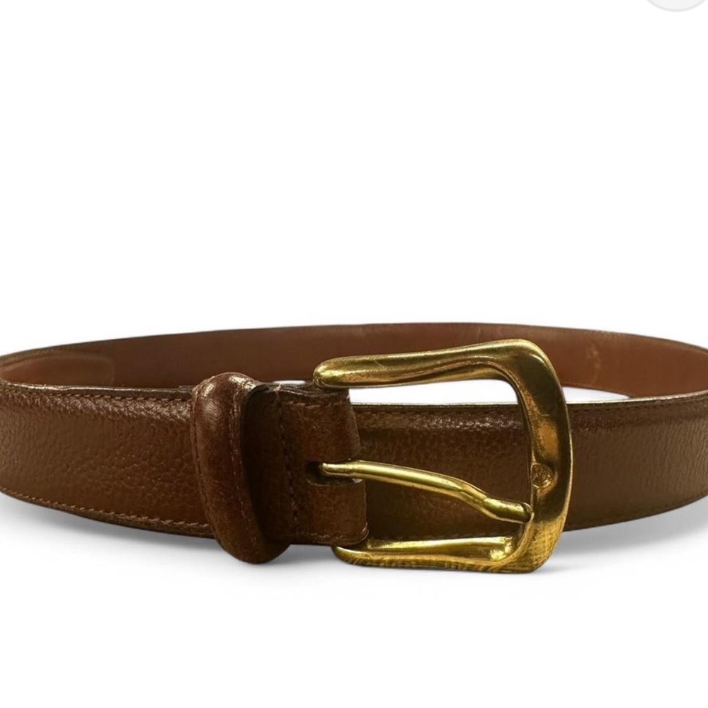 Vintage Coach Belt brown leather with gold buckle